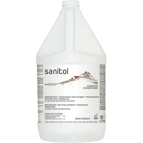 Assainissant & d&eacute;sodorisant Sanitol super concentr&eacute;, 4 L, Cruche Fastek