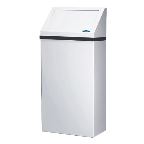 Wall-Mounted Waste Receptacle, Steel, 13.2 US gal. Fastek