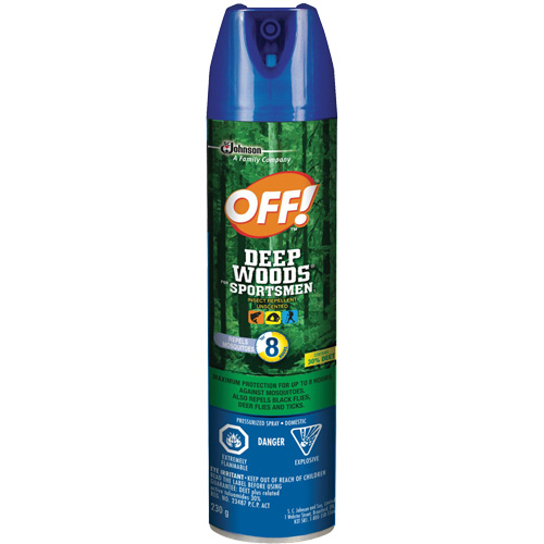 Insectifuge pour sportifs Off! R&eacute;gions sauvages, DEET &agrave; 30 %, A&eacute;rosol, 230 g Fastek