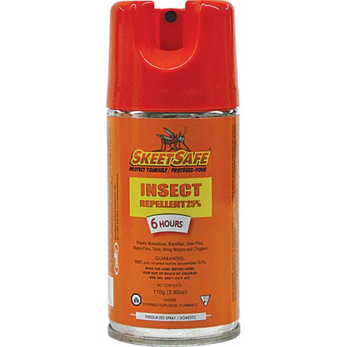 SkeetSafe&reg; Insect Repellent, 25% DEET, Aerosol, 3.9 oz. Fastek