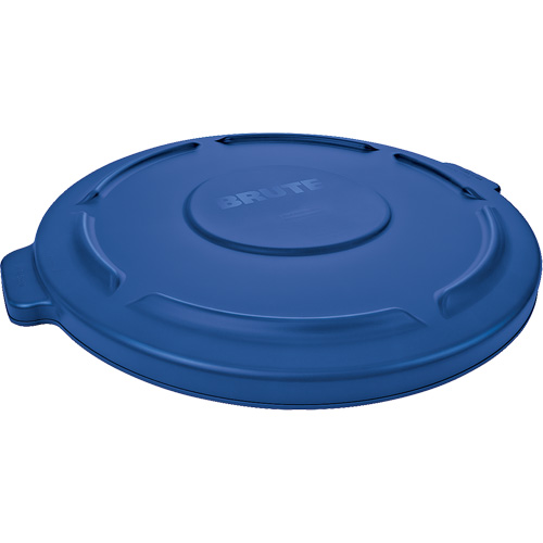 Brute&reg; Round Trash Can Top, Flat Lid, Plastic, Fits Container Size: 22-1/4" Dia. Fastek