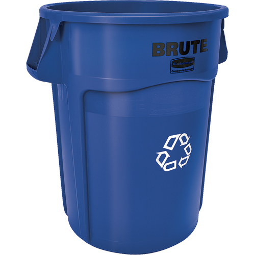 Brute&reg; Collection Recycling Container, Bulk, Plastic, 32 US gal. Fastek