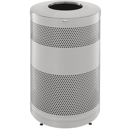 Classics Open Top Decorative Waste Bin, Stainless Steel, 51 US gal. Capacity Fastek