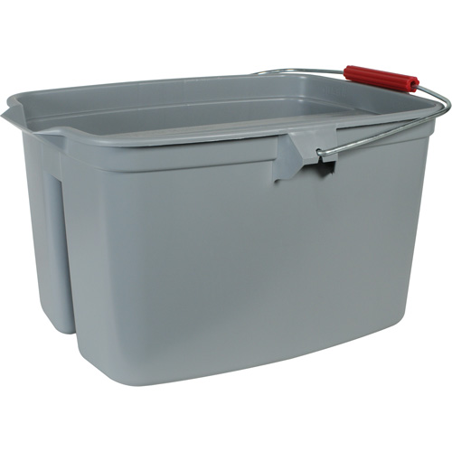 Double Utility Pail, 5 US Gal. (20 qt.) Capacity, Grey Fastek
