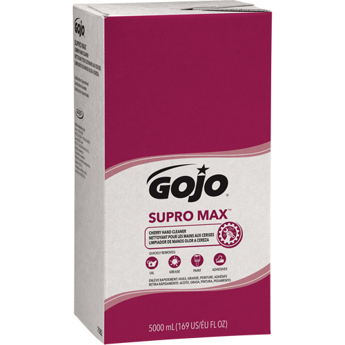 SUPRO MAX Hand Cleaner or GOJO&reg; PRO TDX Dispenser, Lotion, 5000 ml, Refill, Cherry Fastek