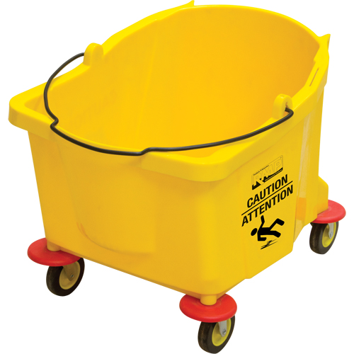 Mop Bucket, 9.5 US Gal. (38 qt.) Capacity, Yellow Fastek