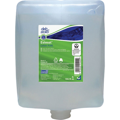 Savon pour les mains, les cheveux et le corps Estesol PURE, Cr&egrave;me, 4 L, Recharge, Fraîcheur Fastek