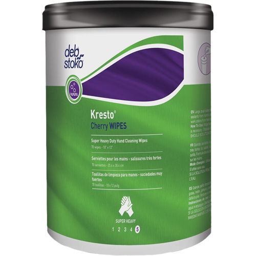 Kresto&reg; Cherry Wipes, 70 Wipes, 10" x 12" Fastek