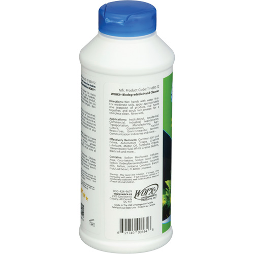 Nettoyant pour les mains biod&eacute;gradable, Poudre, 0,406 lb, Bouteille, Parfum&eacute; Fastek