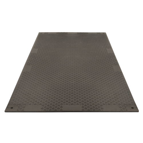 Medium-Duty Ground Protection, 4' x 8', High Density Polyethylene, Smooth/Textured, Black Fastek