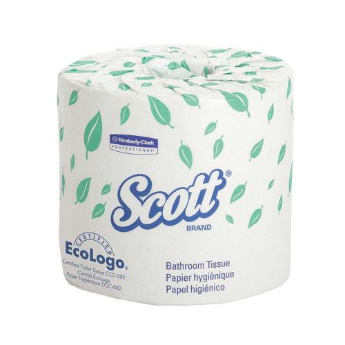 Scott&reg; Toilet Paper, 1 Ply, 550 Sheets/Roll, 403' Length, White Fastek