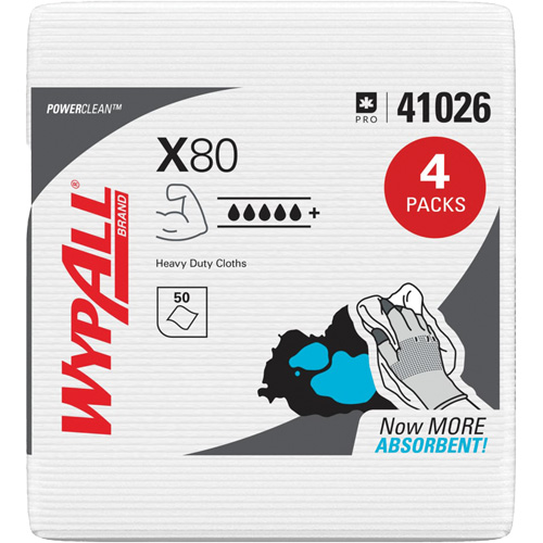 X80 Wipers, Heavy-Duty, 12-1/2" L x 12" W Fastek