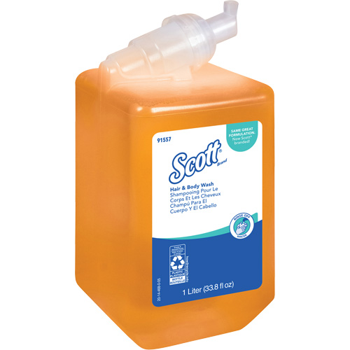 Savon pour le corps et les cheveux Essential de Scott, 1000 ml, Fraîcheur, Bouteille Fastek