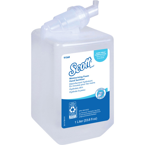 Scott&reg; Pro Moisturizing Foam Hand Sanitizer, 1000 ml, Cartridge Refill, 62% Alcohol Fastek