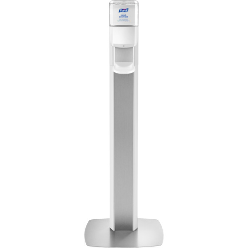 Messenger ES8 Silver Panel Floor Stand with Dispenser Fastek