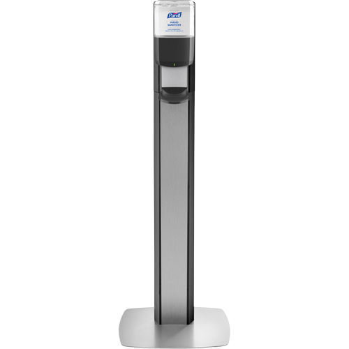 Messenger ES8 Silver Panel Floor Stand with Dispenser Fastek