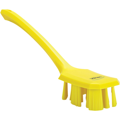 Brosse &agrave; manche long UST, Soies Ferme, Longueur de 15-1/2", Jaune Fastek