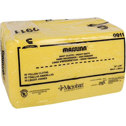 Masslin Heavy-Duty Dust Cloth, Microfibre, Yellow Fastek