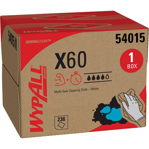 Chiffons X60, Tout usage, 16-3/4" lo x 11" la Fastek