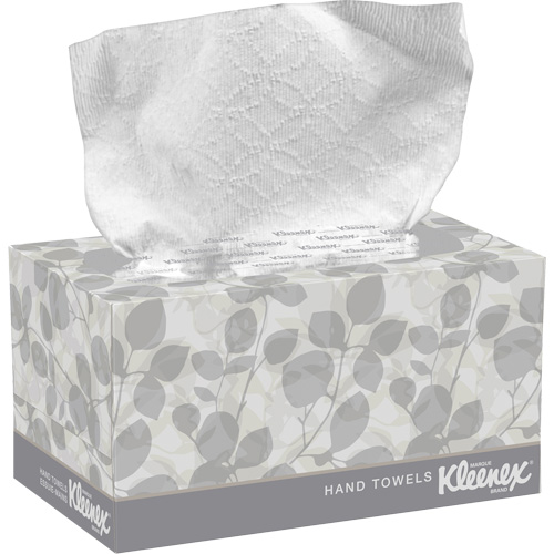 Essuie-mains Kleenex dans une boîte POP-UP*, 1 pli, 10-1/2" lo x 9" la, 120 /pqt Fastek