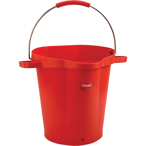 Seau hygi&eacute;nique pour service alimentaire, Rouge, 5 gal. US Fastek