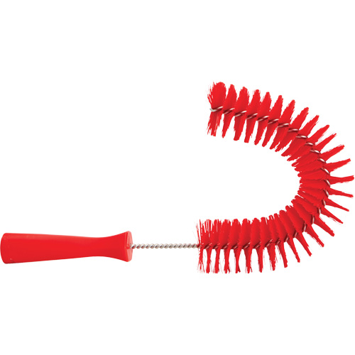 Brosse recourb&eacute;e, Soies Moyen/Ferme, Longueur de 15-1/2", Rouge Fastek
