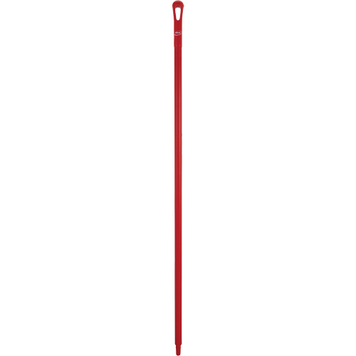 Ultra Hygiene Handle, Broom/Scraper/Squeegee, Red, Ergonomic, 59" L Fastek