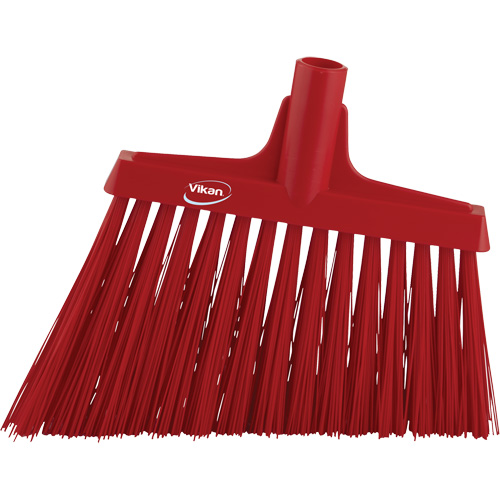 Angle Broom Head, X-Coarse Bristles, 12", Polyester, Red Fastek