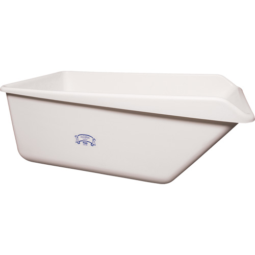 Angled Dump Tub, Plastic, White Fastek