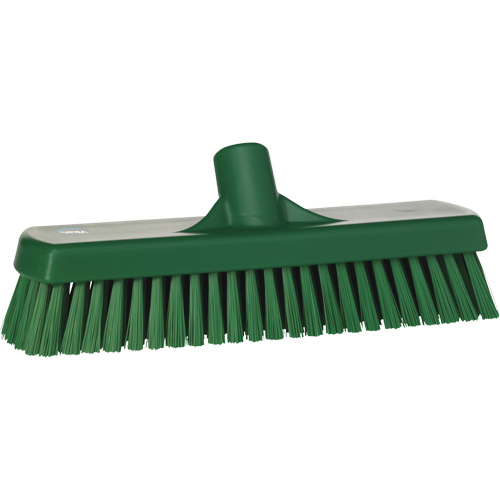Deck & Wall Scrub Brush, Stiff Bristles, 12", Polyester, Green Fastek