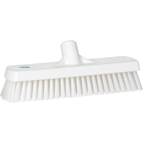 Deck & Wall Scrub Brush, Stiff Bristles, 12", Polyester, White Fastek