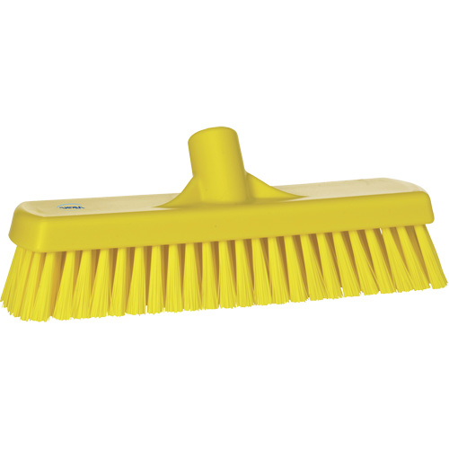 Deck & Wall Scrub Brush, Stiff Bristles, 12", Polyester, Yellow Fastek