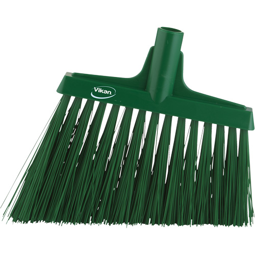 Angle Broom Head, X-Coarse Bristles, 12", Polyester, Green Fastek