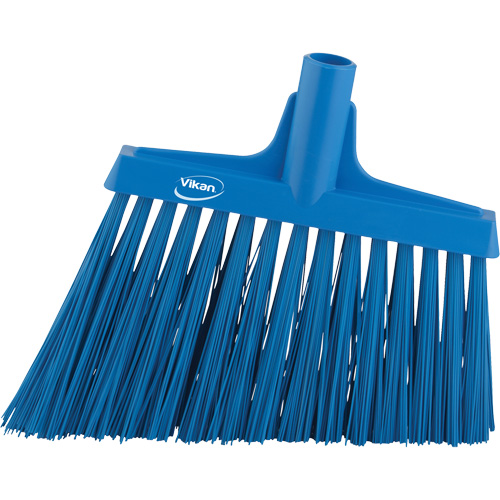 Angle Broom Head, X-Coarse Bristles, 12", Polyester, Blue Fastek