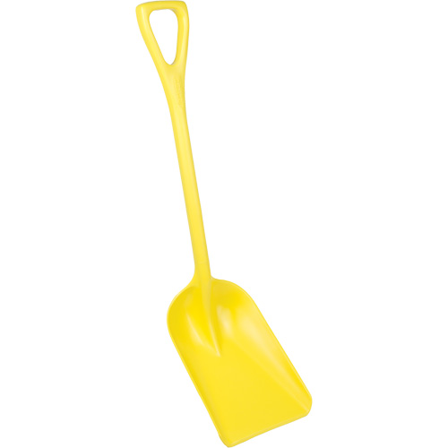 One-Piece Hygienic Shovel, 10" x 6" Blade, 37-1/2" Length, Plastic, Yellow Fastek