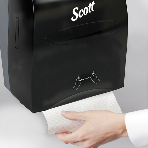 Scott&reg; Essential Hand Towel Roll Dispenser, Manual/No-Touch, 12.63" W x 10.2" D x 16.13" H Fastek