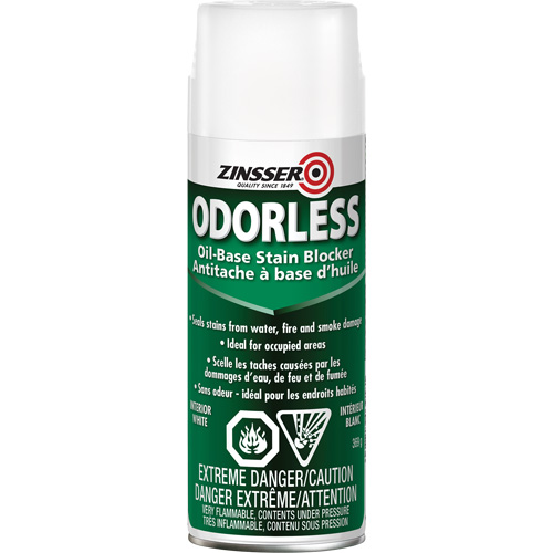 Odourless Oil-Base Stain Blocking Primer, White, Very Flat, Aerosol Can Fastek