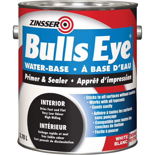 Appr&ecirc;t &agrave; base d'eau Bulls Eye, 3,78 L, Gallon, Blanc Fastek