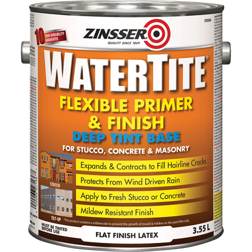 Couche primaire et de finition flexible et r&eacute;sistante aux intemp&eacute;ries Watertite, 3,55 L, Gallon, Base &agrave; ton fonc&eacute; Fastek