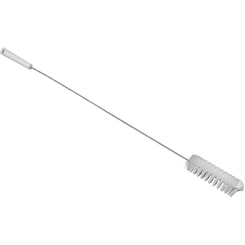 Brosse avec manche flexible, Soies Moyen, Longueur de 36", Blanc Fastek