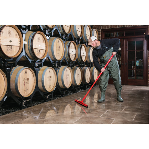 Fixed Head Food Hygiene Floor Squeegee, 20", Green Fastek