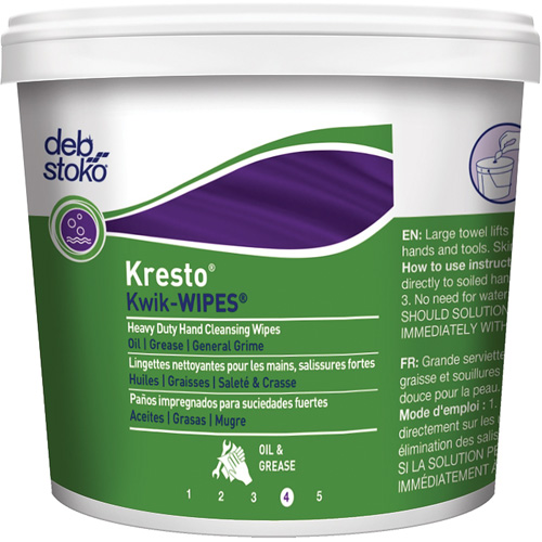 Serviettes Kresto Kwik-Wipes, 130 lingettes, 12" x 10" Fastek
