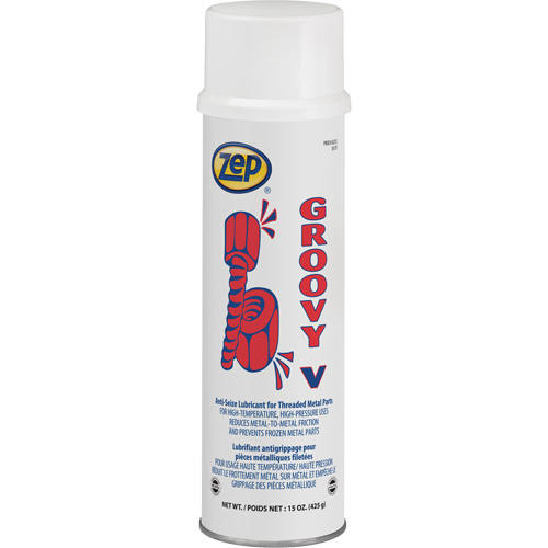 Groovy V Lubricant & Anti-Seize, 15 oz., Aerosol Can, 2000°F (1095°C) Max. Temp Fastek