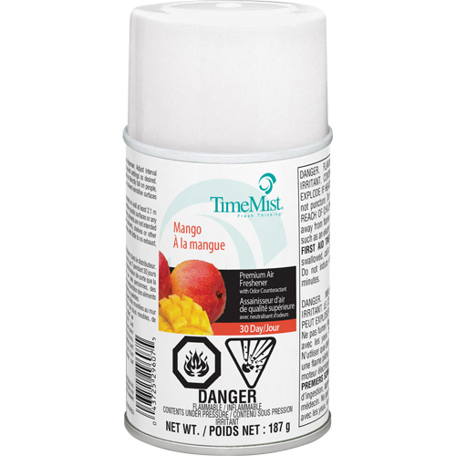 Purificateur dair industriel TimeMist, Mangue, Canette a&eacute;rosol/Cartouche Fastek