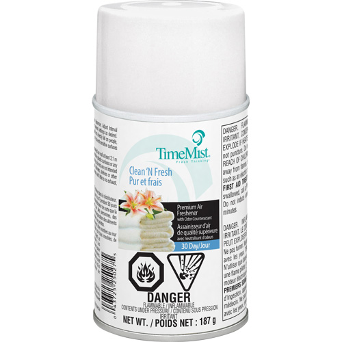 TimeMist&reg; Industrial Strength Air Freshener, Clean & Fresh, Aerosol Can/Cartridge Fastek