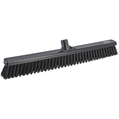 T&ecirc;te de balai-brosse &agrave; soies combin&eacute;es, Crins Cors&eacute;/Fin, 24", Polyester, Noir Fastek