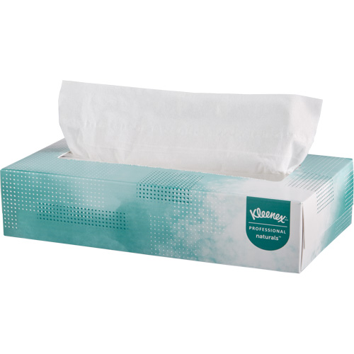 Kleenex&reg; Naturals Facial Tissues, 2 Ply, 8.4" L x 8" W, 125 Sheets/Box Fastek