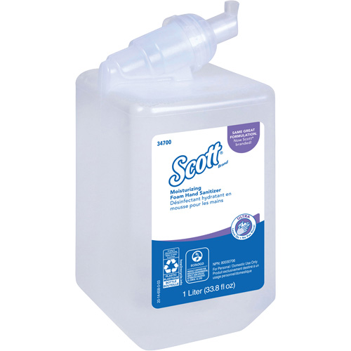 Scott&reg; Control Super Moisturizing Foam Hand Sanitizer, 1000 ml, Cartridge Refill, 70% Alcohol Fastek