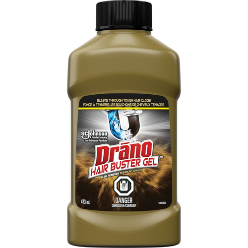 Produit d&eacute;bouchant extra puissant pour les bouchons de cheveux de Drano Fastek