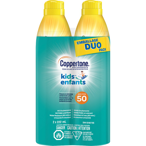 Kids Water Resistant Sunscreen, SPF 50, Aerosol Fastek
